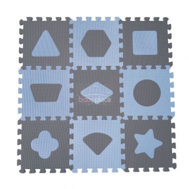 Hrací podložka puzzle 90x90 cm Baby Dan Geometrické tvary