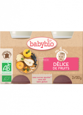 Babybio ovocný příkrm ovocná směs 2 x 130g