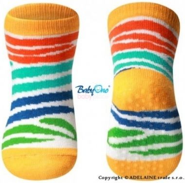 BabyOno 589/02 bavlněné protiskluzové ponožky 6m+