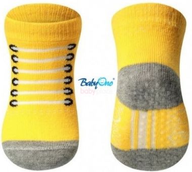 BabyOno bavlněné protiskluzové ponožky 0+ 587/02