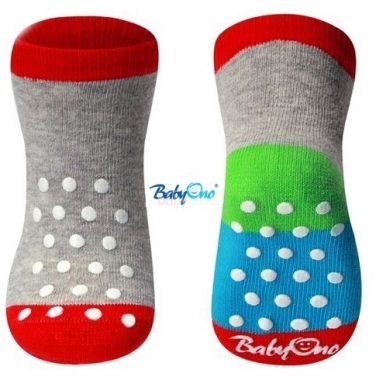 BabyOno bavlněné protiskluzové ponožky 6+ 571/01