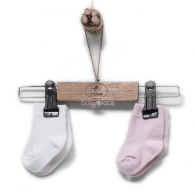 Bavlněné ponožky 2 páry Kitikate Organic Ecru-Pink