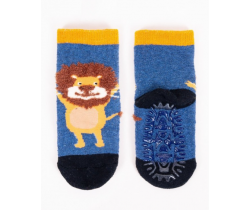 Bavlněné ponožky YO Blue Lion s protiskluzem