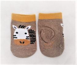 Bavlněné ponožky YO Brown Zebra