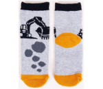 Bavlněné ponožky YO Gray Excavator s protiskluzem