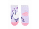Bavlněné ponožky YO Purple Unicorn s protiskluzem