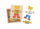 Oblékací puzzle Bigjigs Toys Pan medvěd