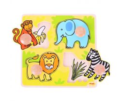 Vkládací puzzle Bigjigs Toys Safari 4 dílky