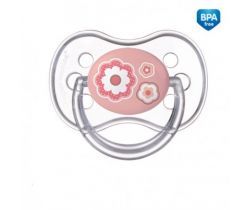 Canpol Newborn baby silikonové symetrické šidítko růžová