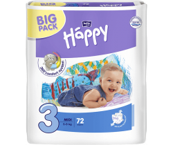 Pleny Bella Baby Happy Midi 3 (5-9 kg) 72 ks