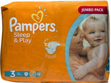 Pleny Pampers Sleep&Play Jumbo Pack Midi 3 (4-9 kg) 78 ks