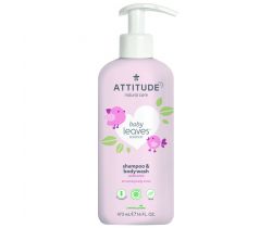 Dětské tělové mýdlo a šampon (2 v 1) Attitude Baby leaves bez vůně 473 ml