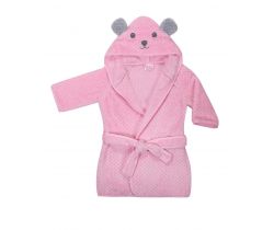 Dětský župan DuetBaby soft Pink Bear