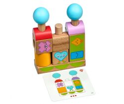 Dřevěná hračka Lucy&Leo Figures & Emotions Smart stacker