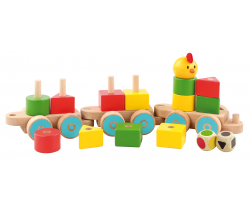 Dřevěná hračka Lucy&Leo Little Chick Train