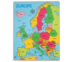 Dřevěné puzzle Bigjigs Toys Mapa Evropy 25 dílků
