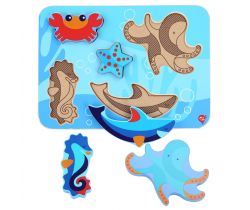 Dřevěné puzzle Lucy&Leo Ocean and Sea Animals