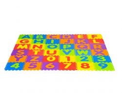 Pěnová podložka puzzle 178x178 cm 36 ks EcoToys Letters & Numbers
