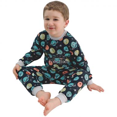 Dětské Bio pyžamo Vesmír Black