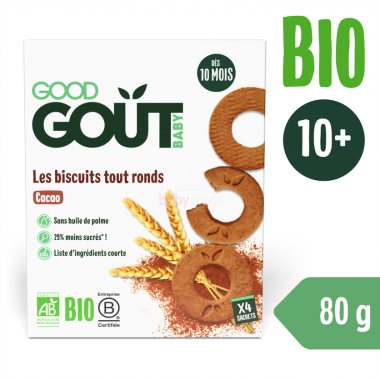 Kakaová kolečka 80 g Good Gout Bio