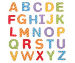Magnetická barevná abeceda Bigjigs Toys Velká písmena