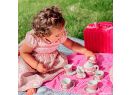 Nádobí na piknik v růžovém košíku Tidlo