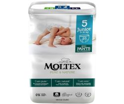 Natahovací plenkové kalhotky Moltex Pure & Nature Junior 9-14 kg (20 ks)