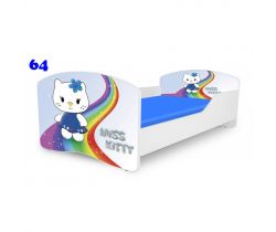 Dětská postel Pinokio Deluxe Rainbow Miss Kitty 64