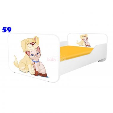 Dětská postel Pinokio Deluxe Square Pejsek a kočička 59