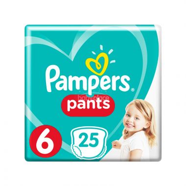 Plenkové kalhotky 9-15 kg 25 ks Pampers Pants 6