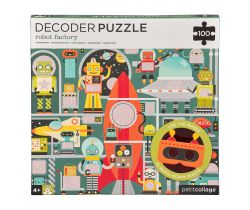 Puzzle 100 ks s 3D brýlemi Petitcollage Roboti