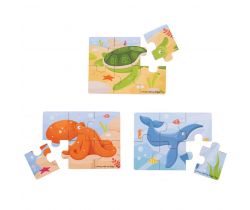 Puzzle 3v1 Bigjigs Toys Mořská zvířátka
