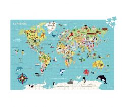 Puzzle 500 dílků Vilac Mapa světa