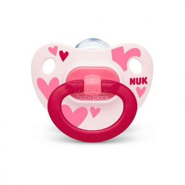 Silikonové šidítko Nuk Happy Days Pink Hearts