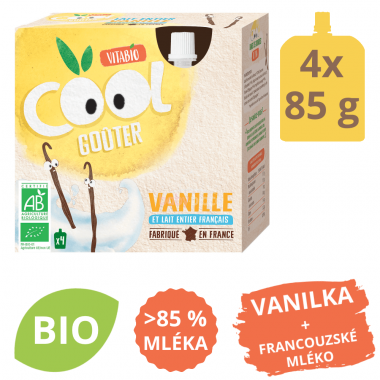 Snack mléčné BIO kapsičky 4x85g Vitabio Vanilka