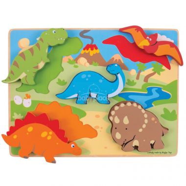 Vkládací puzzle Bigjigs Toys Dinosauři
