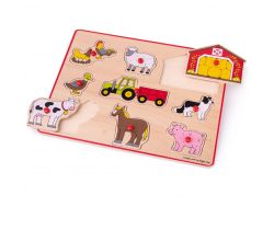 Vkládací puzzle Bigjigs Toys Farma